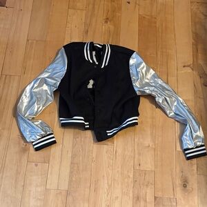 Stylish Black and Silver Women's Jacket